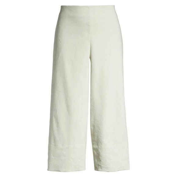 NWT Vince Crop Wide Leg Linen Blend Pants Light Dove Women's Plus Size 24W 24 - Picture 10 of 11